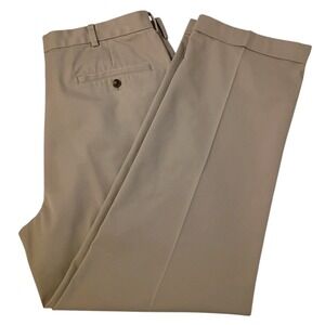 Brooks Brothers Advantage Chino Elliot Pants Mens 38 x 32 Beige Pleated Cuffed
